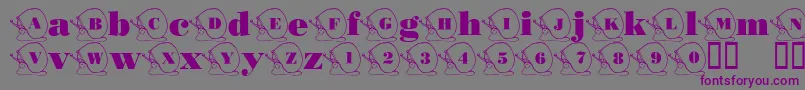 101SnailsPace Font – Purple Fonts on Gray Background