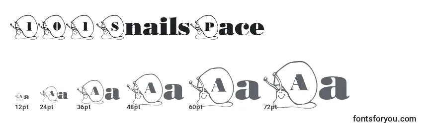 101SnailsPace Font Sizes