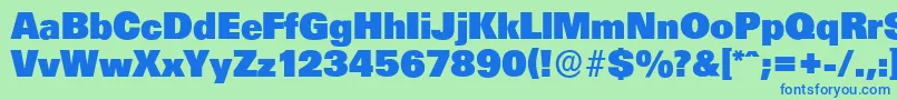 UltimateserialHeavyRegular Font – Blue Fonts on Green Background