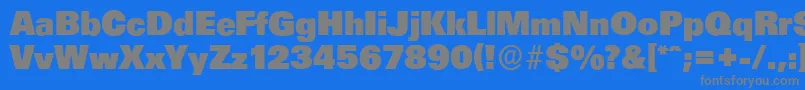 UltimateserialHeavyRegular Font – Gray Fonts on Blue Background