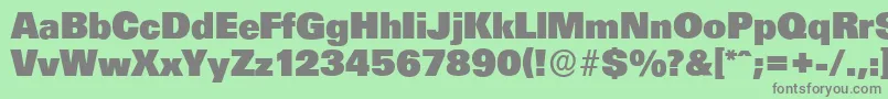 UltimateserialHeavyRegular Font – Gray Fonts on Green Background