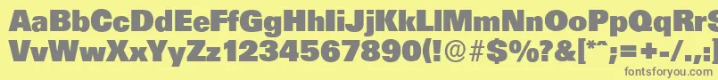 UltimateserialHeavyRegular-Schriftart – Graue Schriften auf gelbem Hintergrund