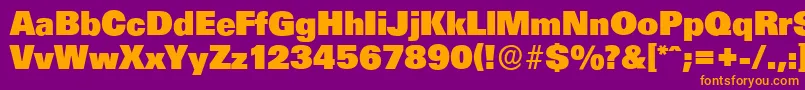 UltimateserialHeavyRegular Font – Orange Fonts on Purple Background