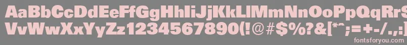 UltimateserialHeavyRegular Font – Pink Fonts on Gray Background