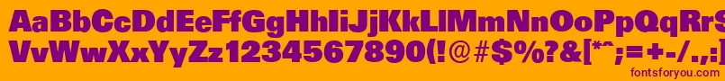 UltimateserialHeavyRegular Font – Purple Fonts on Orange Background