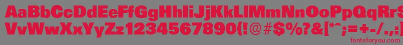 UltimateserialHeavyRegular Font – Red Fonts on Gray Background