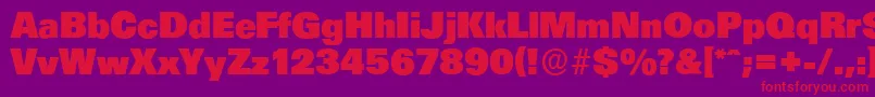 UltimateserialHeavyRegular Font – Red Fonts on Purple Background