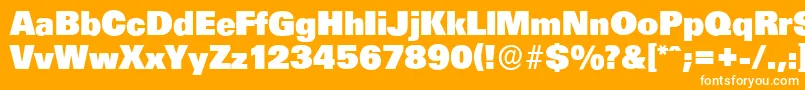 フォントUltimateserialHeavyRegular – オレンジの背景に白い文字