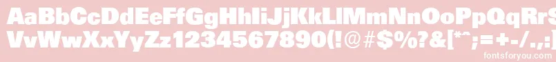 UltimateserialHeavyRegular Font – White Fonts on Pink Background