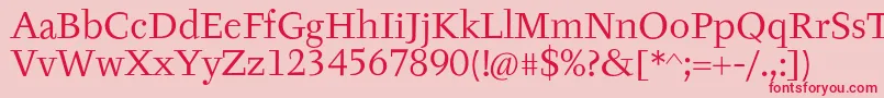 TyfaItcOt Font – Red Fonts on Pink Background