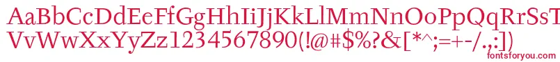 TyfaItcOt Font – Red Fonts on White Background