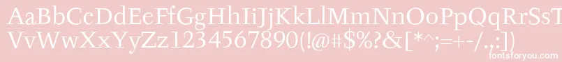 TyfaItcOt Font – White Fonts on Pink Background