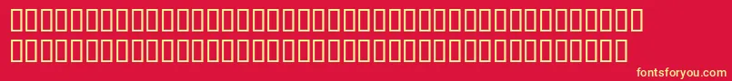 Seriousr2-fontti – keltaiset fontit punaisella taustalla