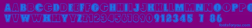 Foxxy3D Font – Blue Fonts on Purple Background