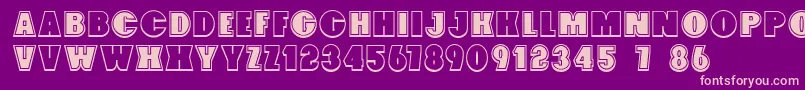 Foxxy3D Font – Pink Fonts on Purple Background