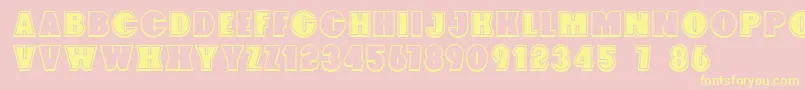 Foxxy3D Font – Yellow Fonts on Pink Background