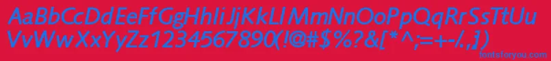 Facilessk ffy Font – Blue Fonts on Red Background