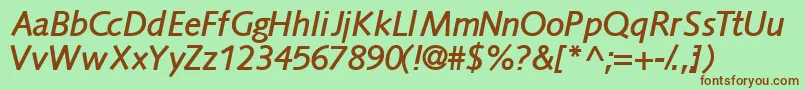 Facilessk ffy Font – Brown Fonts on Green Background