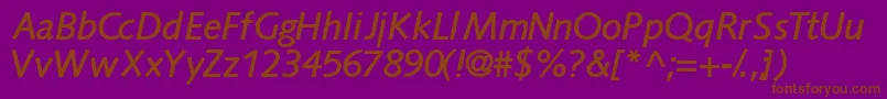 Facilessk ffy Font – Brown Fonts on Purple Background