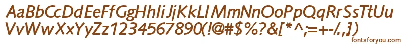 Facilessk ffy-fontti – ruskeat fontit valkoisella taustalla