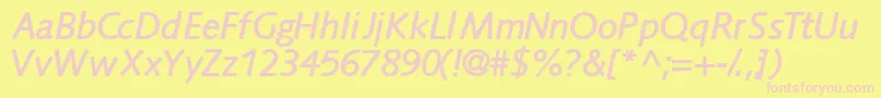 Facilessk ffy Font – Pink Fonts on Yellow Background