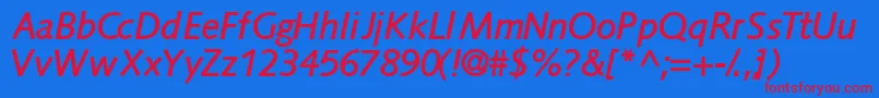 Facilessk ffy Font – Red Fonts on Blue Background