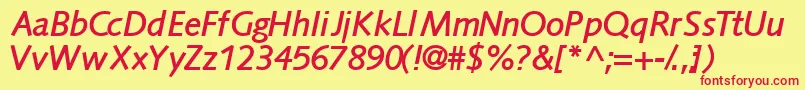 Facilessk ffy Font – Red Fonts on Yellow Background