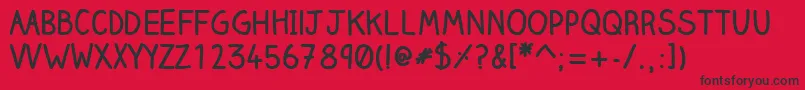 ClairehandboldWebfont Font – Black Fonts on Red Background