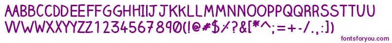 Шрифт ClairehandboldWebfont – фиолетовые шрифты