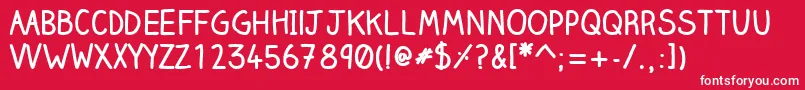 ClairehandboldWebfont Font – White Fonts on Red Background
