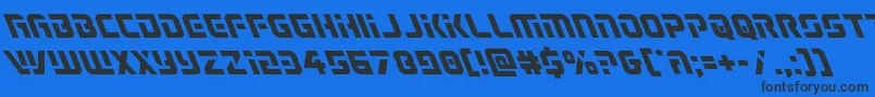 Legiosabinaleft Font – Black Fonts on Blue Background