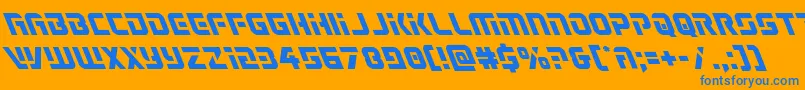 Legiosabinaleft Font – Blue Fonts on Orange Background