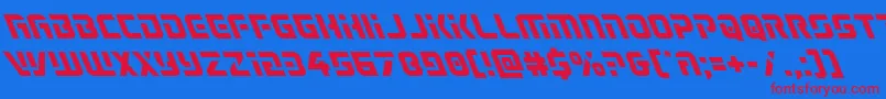 Legiosabinaleft Font – Red Fonts on Blue Background