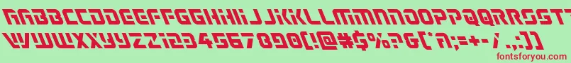 Legiosabinaleft Font – Red Fonts on Green Background