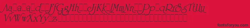 UniversityRomanItAltsLetPlain.1.0 Font – Black Fonts on Red Background