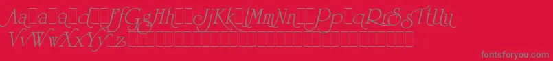 UniversityRomanItAltsLetPlain.1.0 Font – Gray Fonts on Red Background