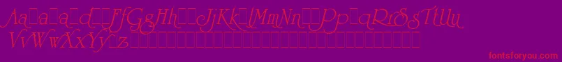 UniversityRomanItAltsLetPlain.1.0 Font – Red Fonts on Purple Background