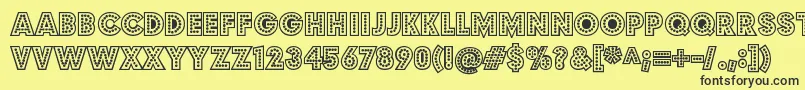 BudmojigglishRegular Font – Black Fonts on Yellow Background