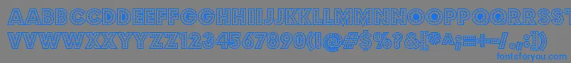 BudmojigglishRegular Font – Blue Fonts on Gray Background