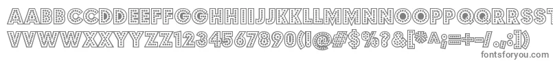 フォントBudmojigglishRegular – 白い背景に灰色の文字