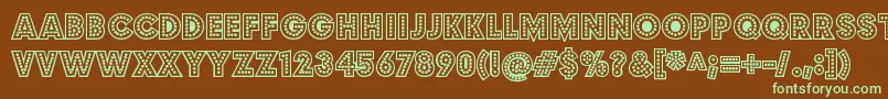 BudmojigglishRegular Font – Green Fonts on Brown Background