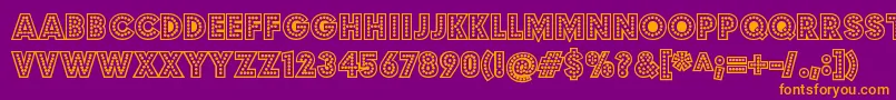 BudmojigglishRegular Font – Orange Fonts on Purple Background