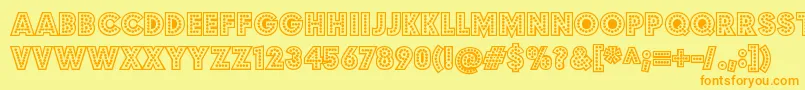 BudmojigglishRegular Font – Orange Fonts on Yellow Background