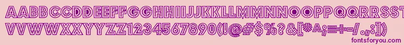 BudmojigglishRegular Font – Purple Fonts on Pink Background