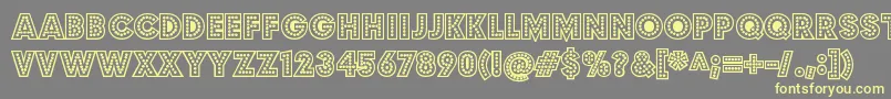 BudmojigglishRegular Font – Yellow Fonts on Gray Background