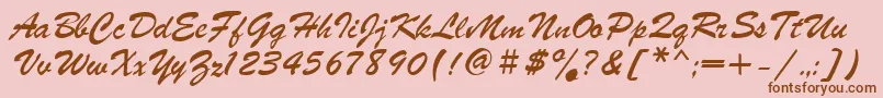 Asylbekm04parsek.Kz Font – Brown Fonts on Pink Background