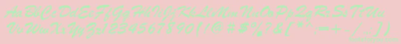 Asylbekm04parsek.Kz-Schriftart – Grüne Schriften auf rosa Hintergrund