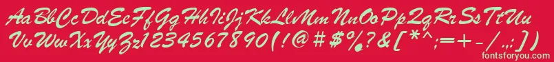 Asylbekm04parsek.Kz Font – Green Fonts on Red Background