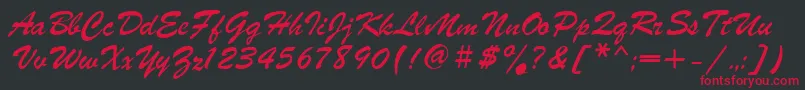 Asylbekm04parsek.Kz Font – Red Fonts on Black Background