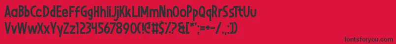 Niagaraphobia Font – Black Fonts on Red Background